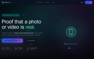 Screenshot of verireal.ai
