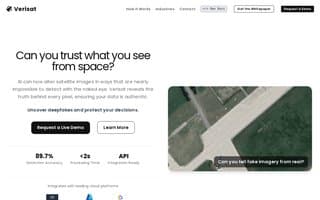 Screenshot of verisat.ai