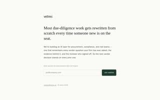 Screenshot of vetrec.ai