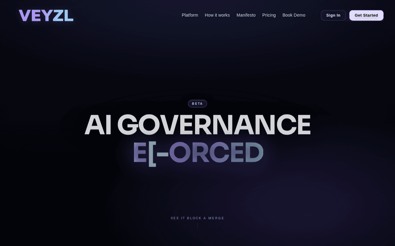 Screenshot of veyzl.ai