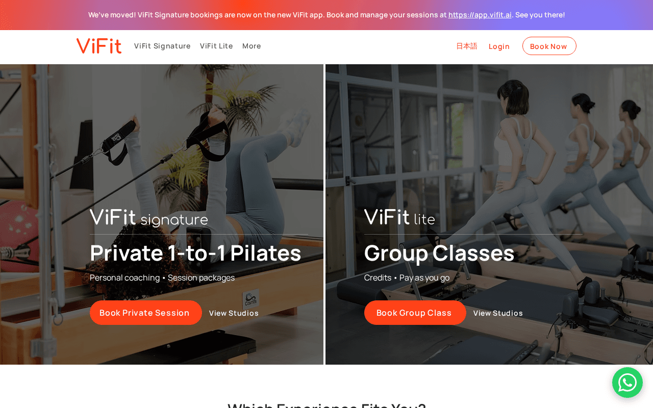 Screenshot of vifit.ai