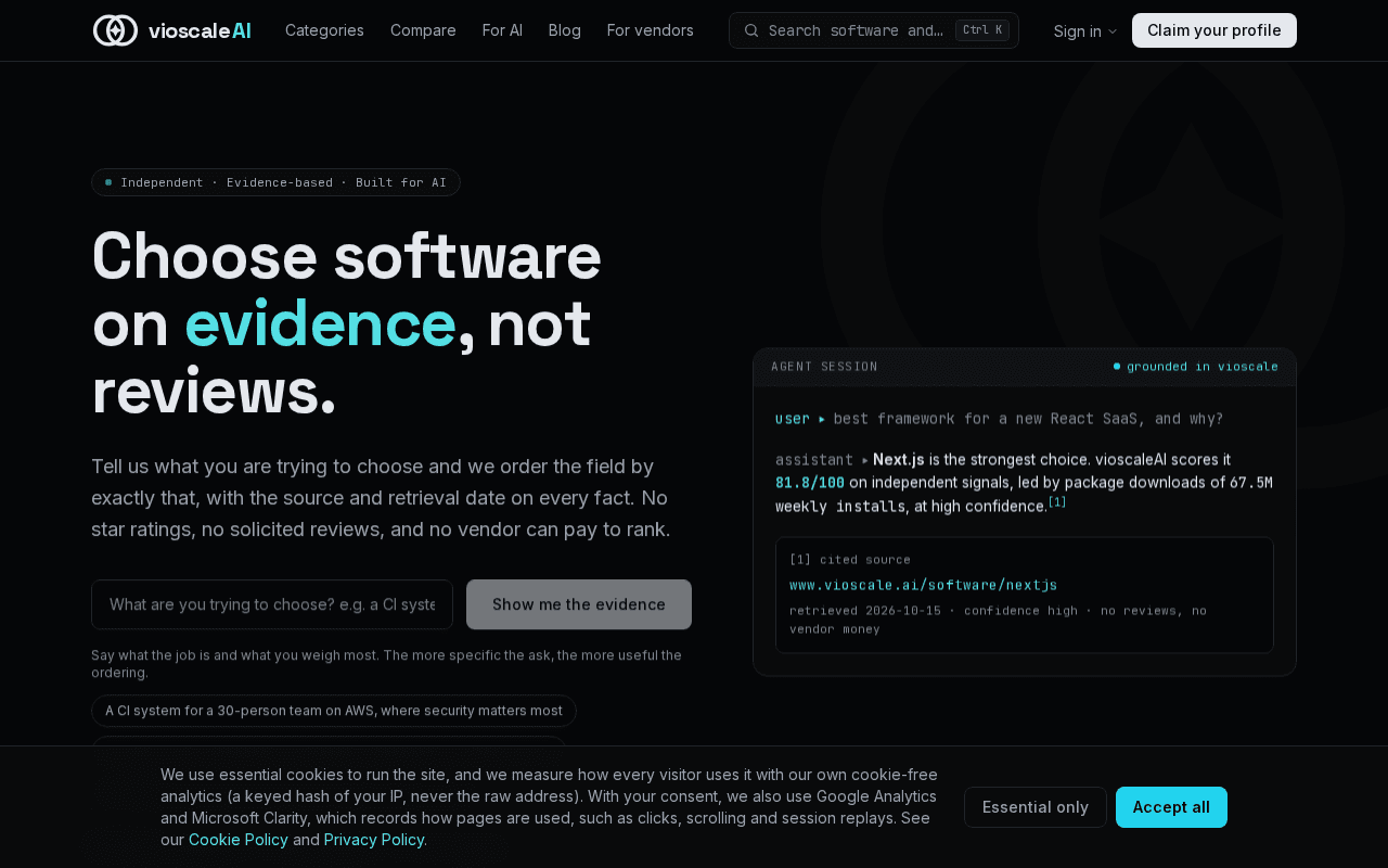 Screenshot of vioscale.ai