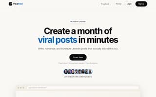 Screenshot of viralpost.ai