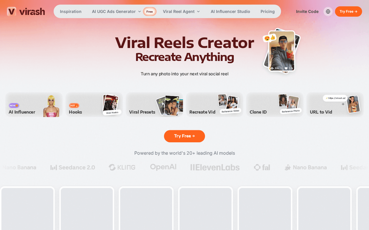 Screenshot of virash.ai