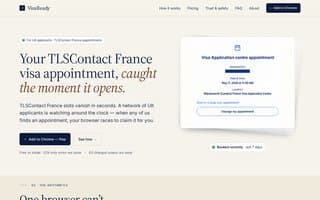 Screenshot of visaready.ai