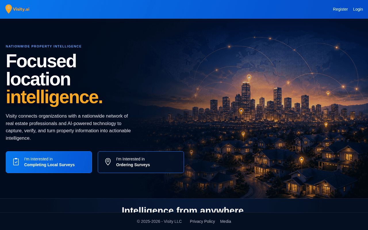 Screenshot of visity.ai