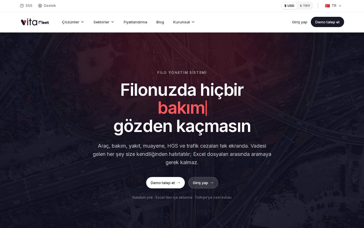 Screenshot of vitafleet.ai