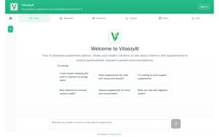 Screenshot of vitoozy.ai