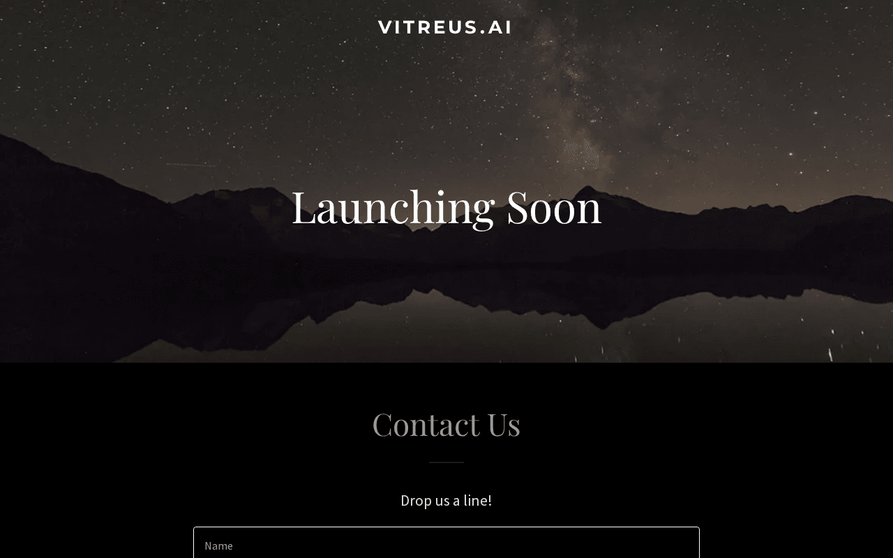 Screenshot of vitreus.ai