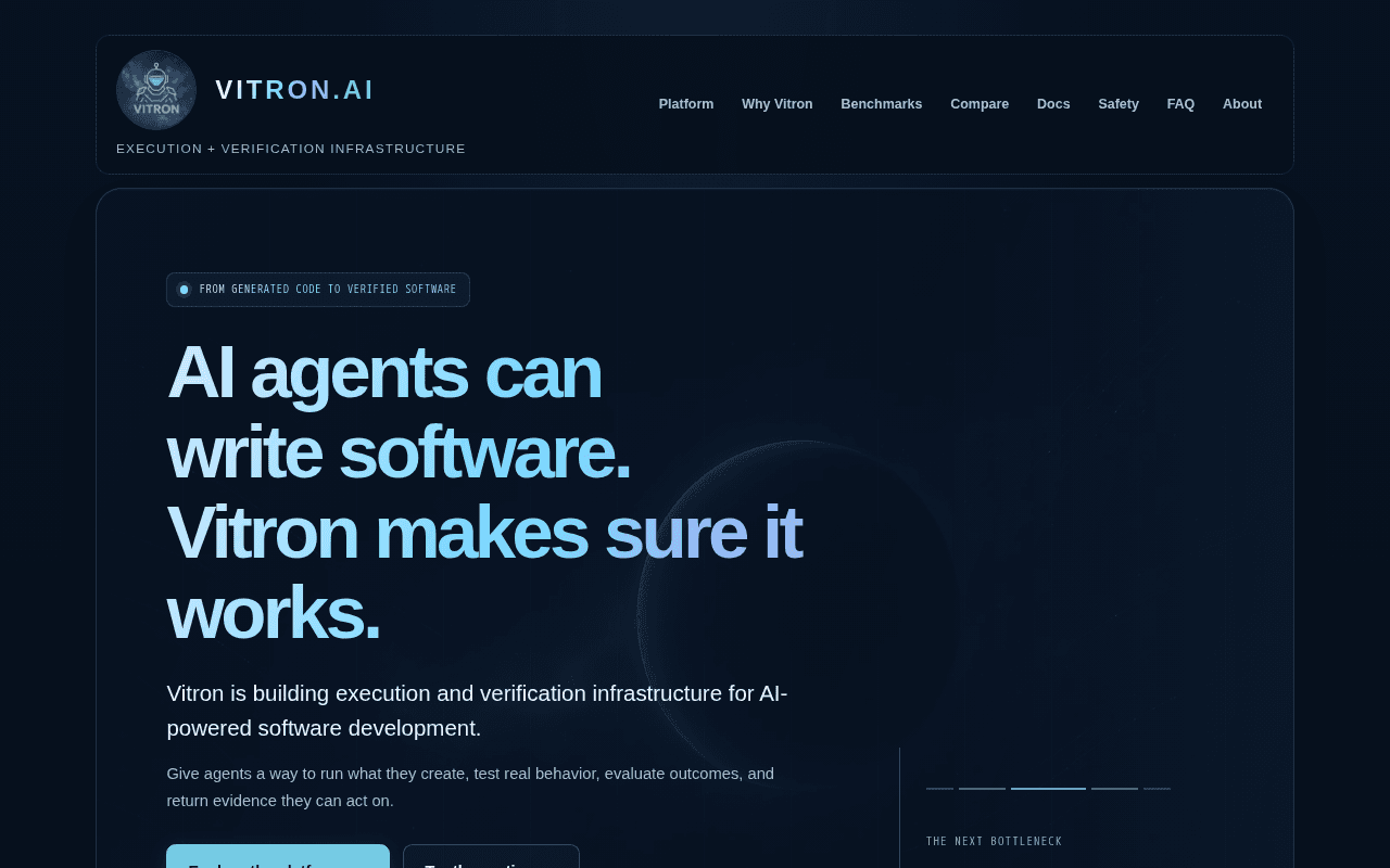 Screenshot of vitron.ai