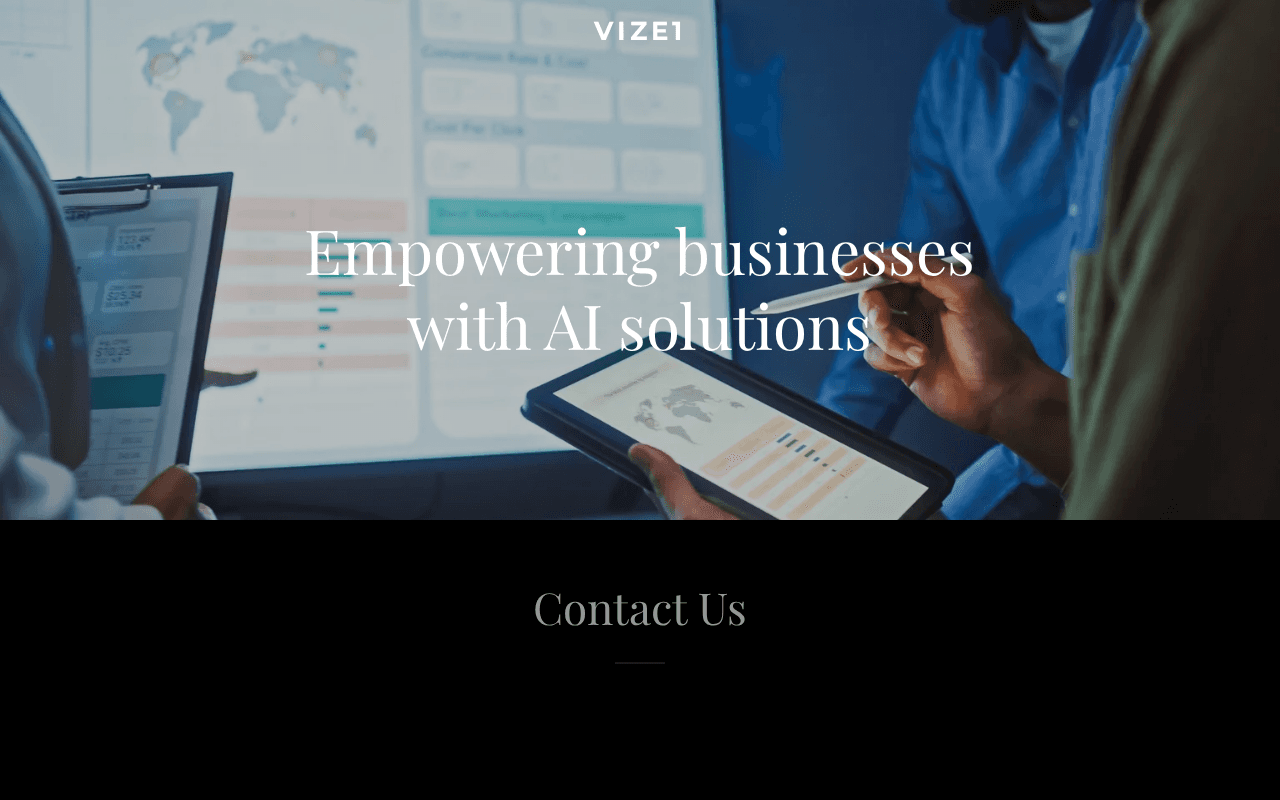 Screenshot of vize1.ai