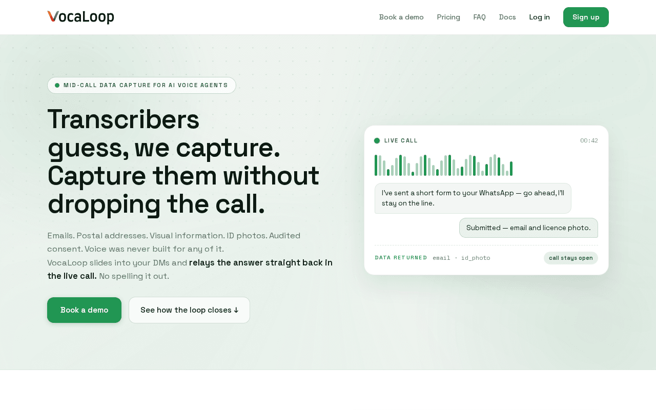 Screenshot of vocaloop.ai
