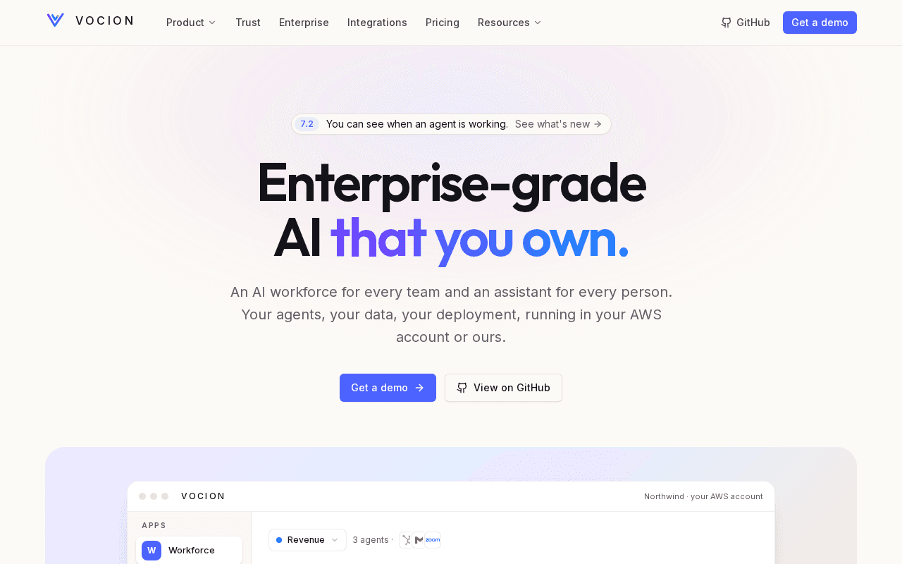 Screenshot of vocion.ai