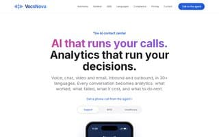 Screenshot of vocsnova.ai