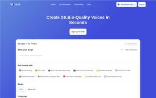 Screenshot of voise.ai