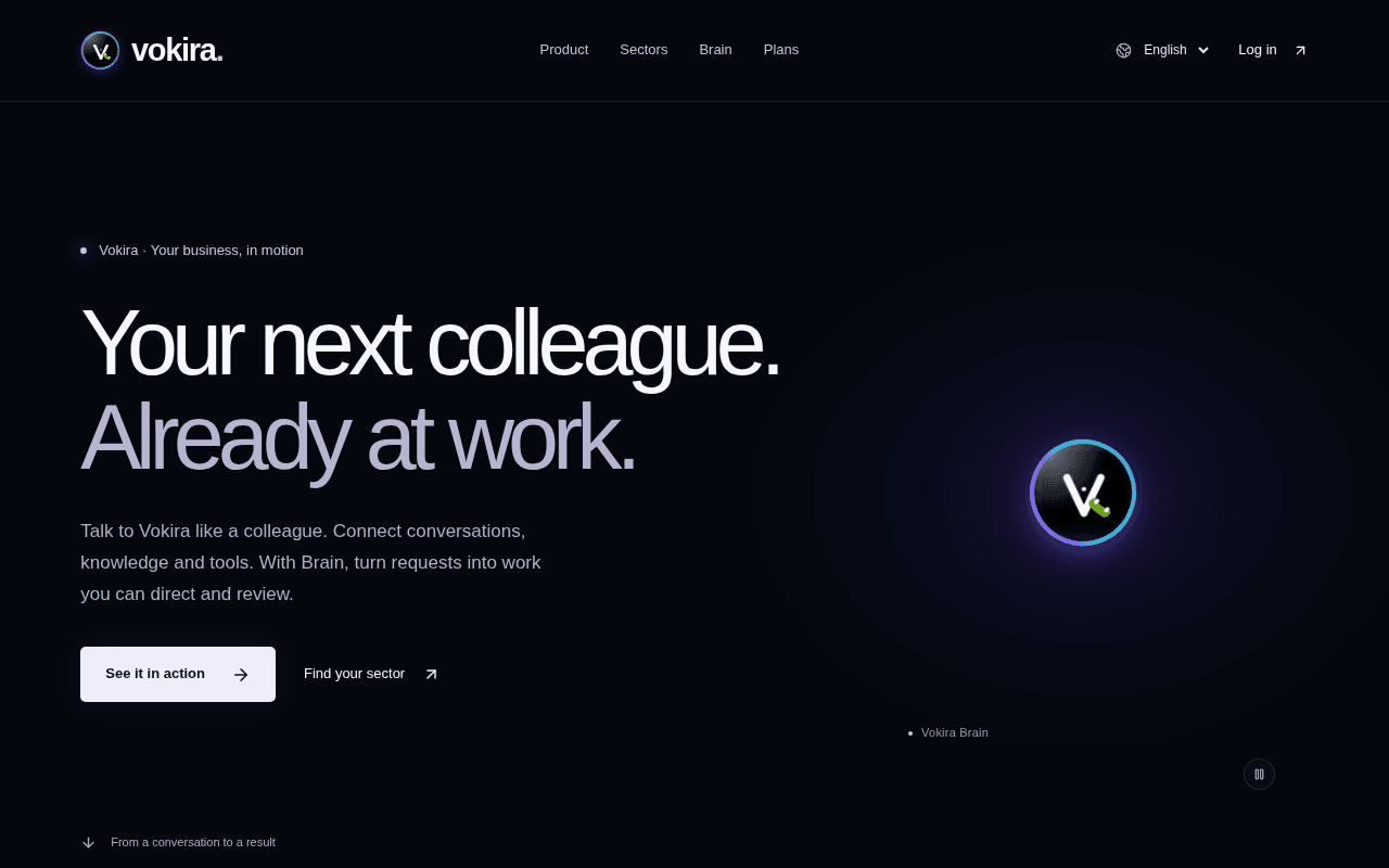 Screenshot of vokira.ai