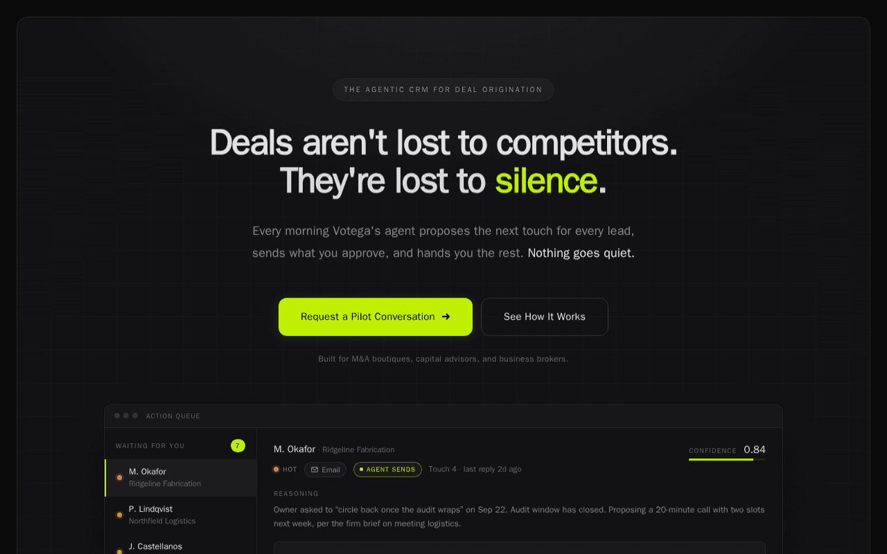 Screenshot of votega.ai