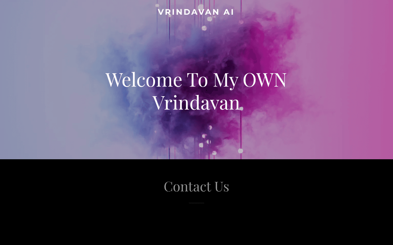 Screenshot of vrindavan.ai