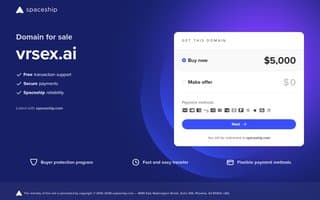 Screenshot of vrsex.ai