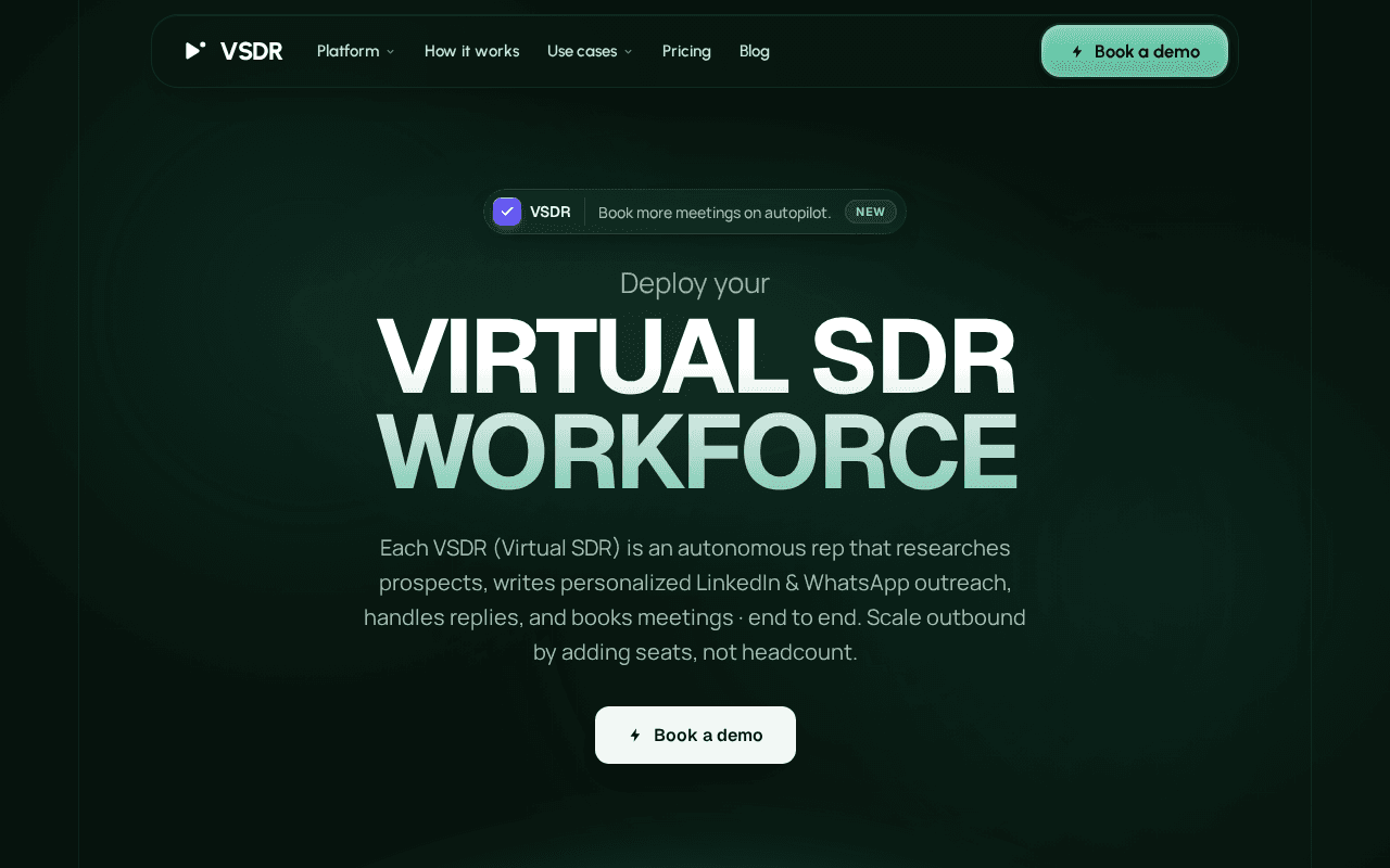 Screenshot of vsdr.ai