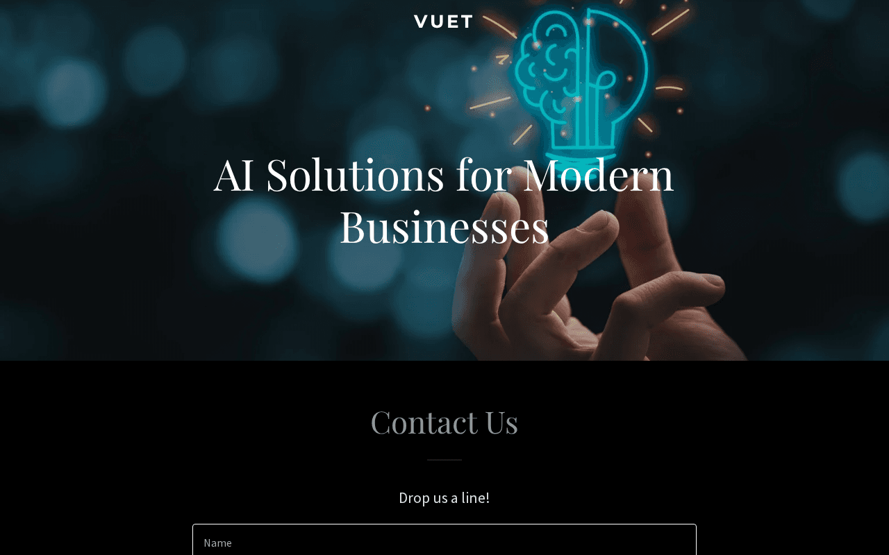 Screenshot of vuet.ai
