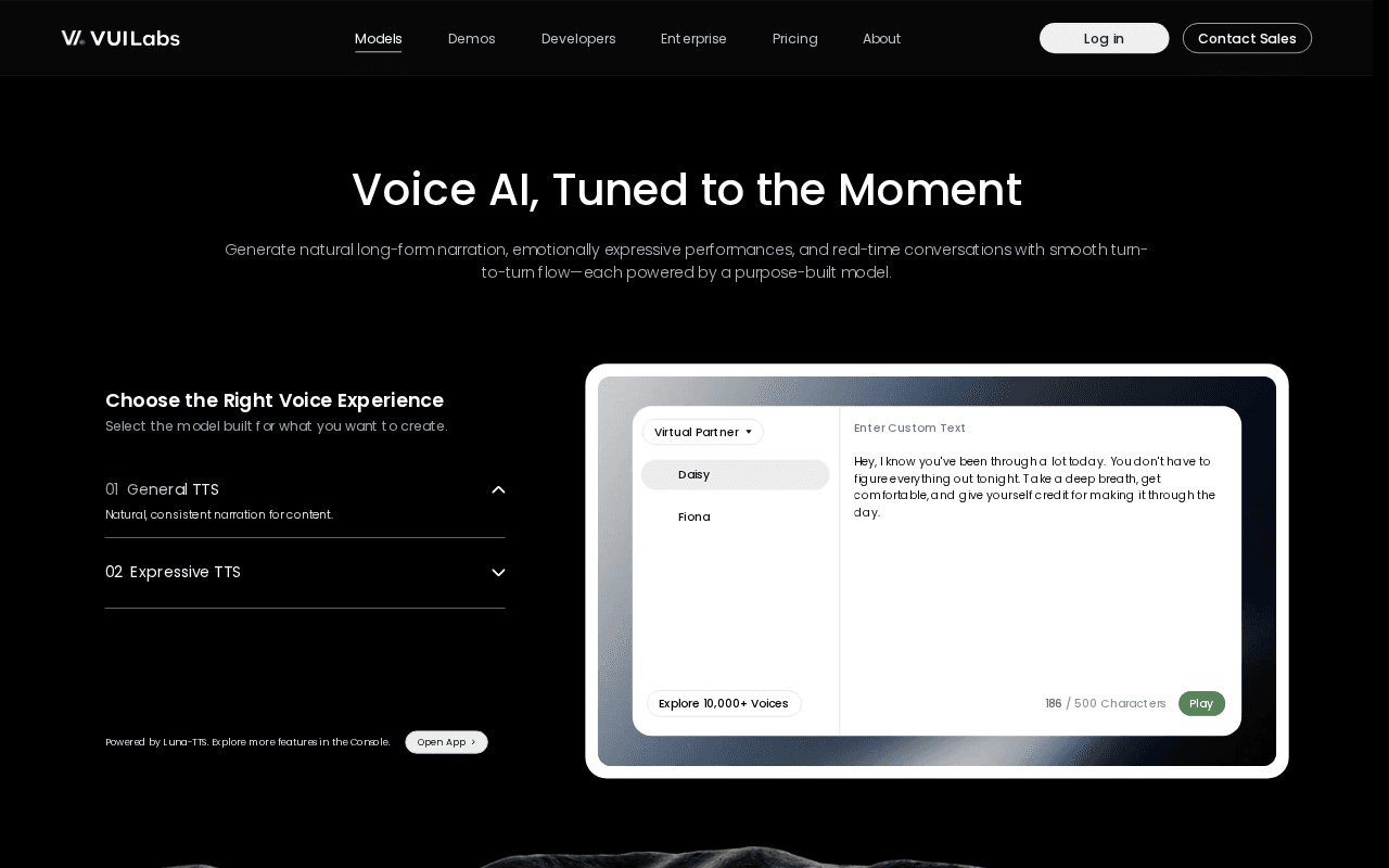 Screenshot of vuilabs.ai