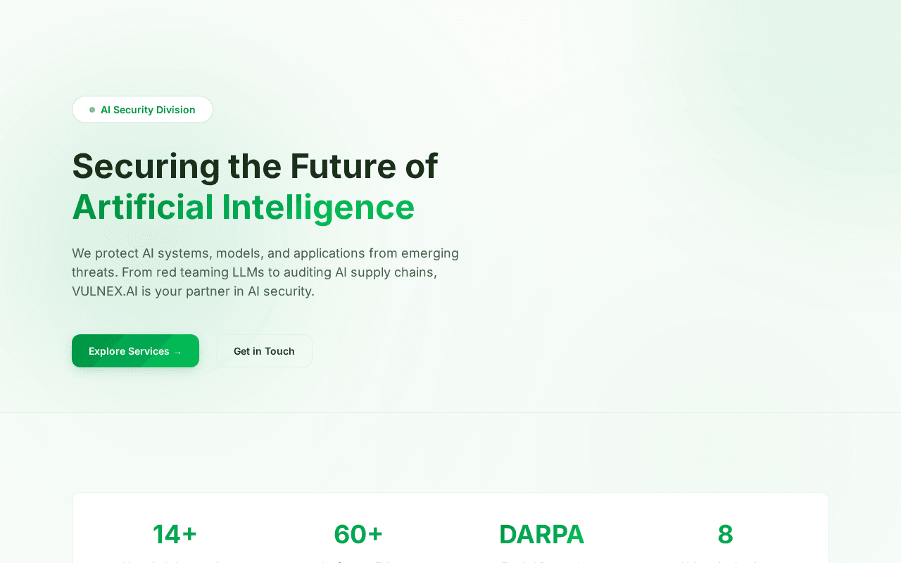 Screenshot of vulnex.ai
