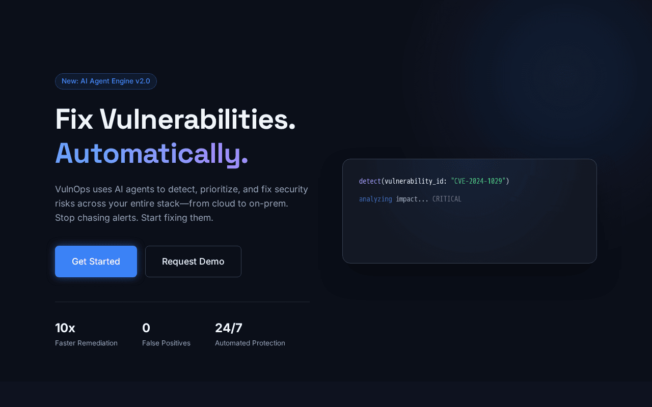 Screenshot of vulnops.ai