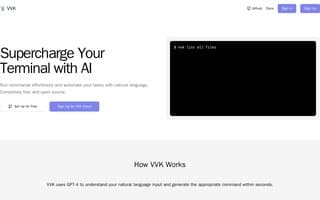 Screenshot of vvk.ai