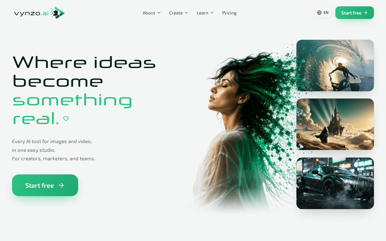 Screenshot of vynzo.ai