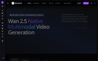 Screenshot of wan25.ai