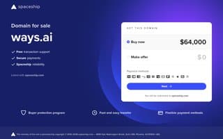 Screenshot of ways.ai