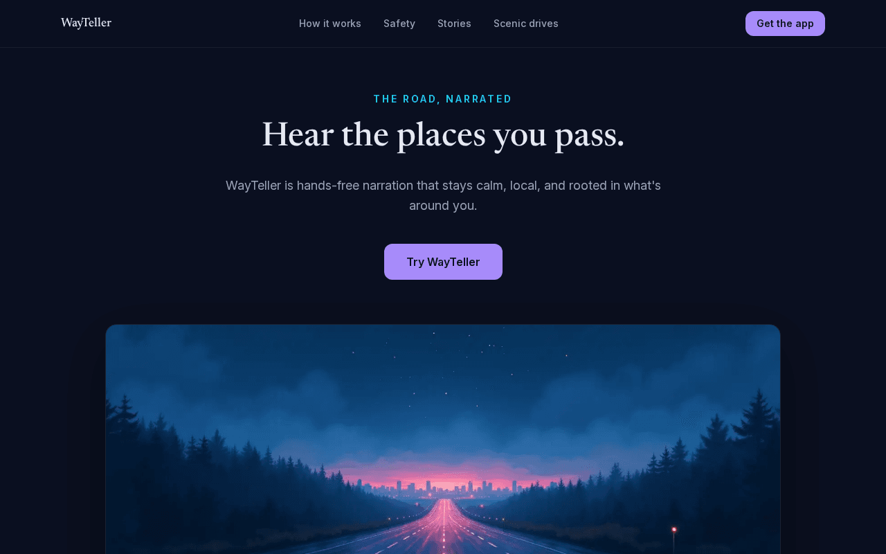 Screenshot of wayteller.ai