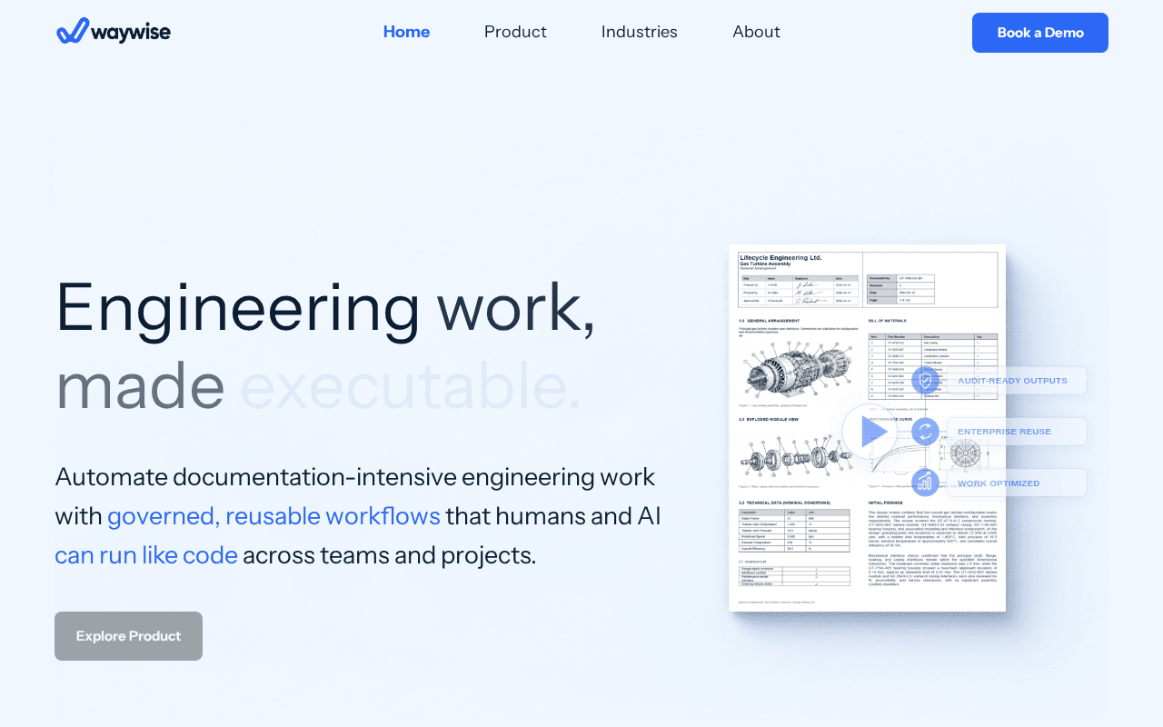 Screenshot of waywise.ai