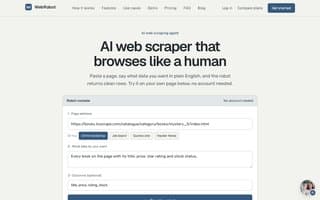 Screenshot of webrobot.ai