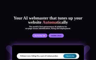Screenshot of webtune.ai