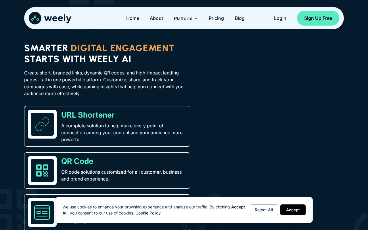 Screenshot of weely.ai