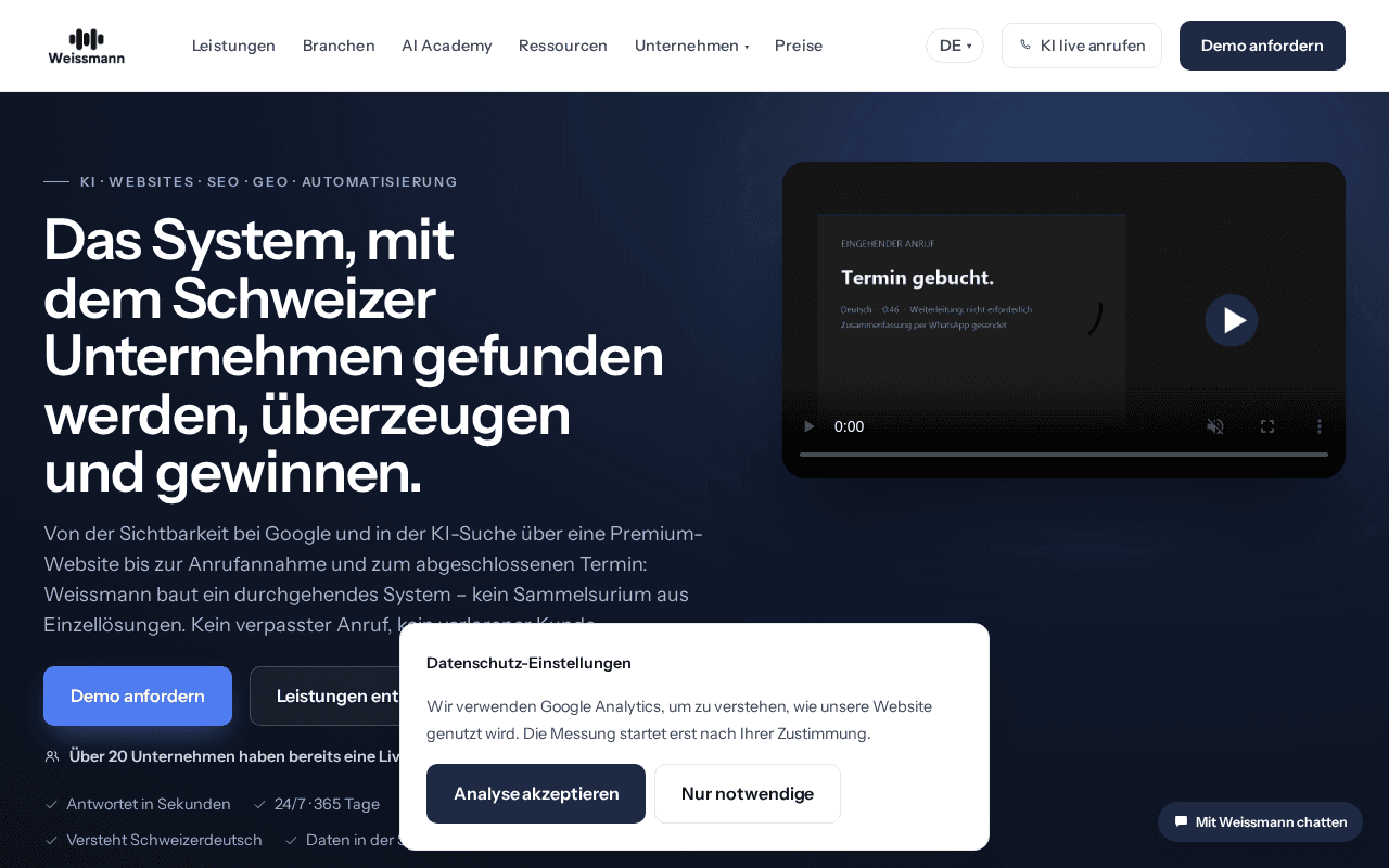Screenshot of weissmann.ai