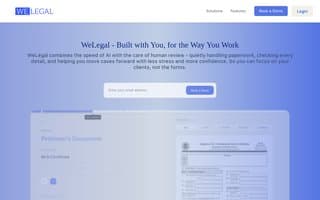 Screenshot of welegal.ai