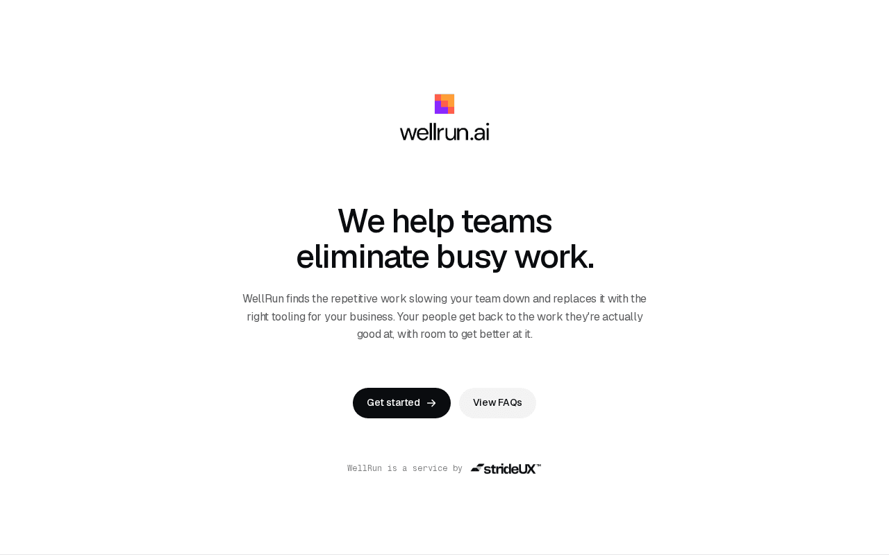 Screenshot of wellrun.ai