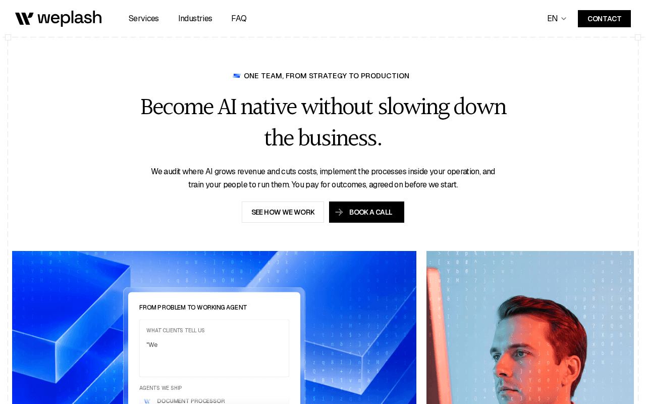 Screenshot of weplash.ai