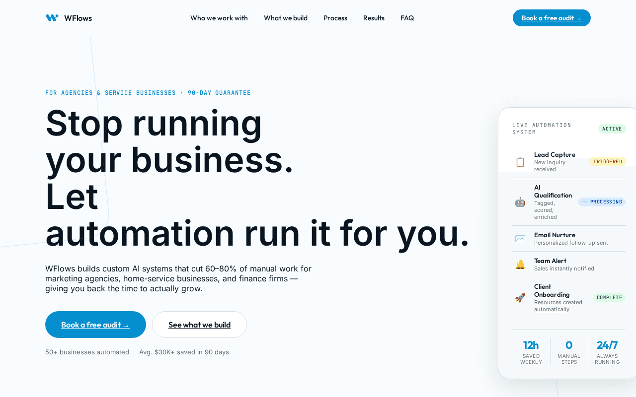 Screenshot of wflows.ai