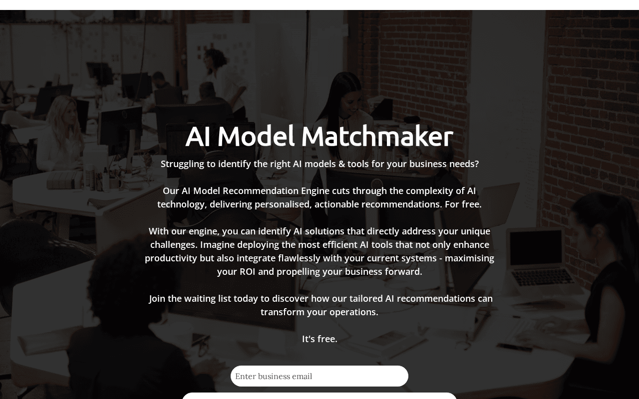 Screenshot of whatmodel.ai