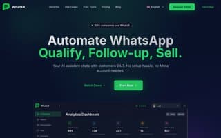 Screenshot of whatsx.ai