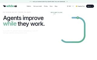 Screenshot of while.ai