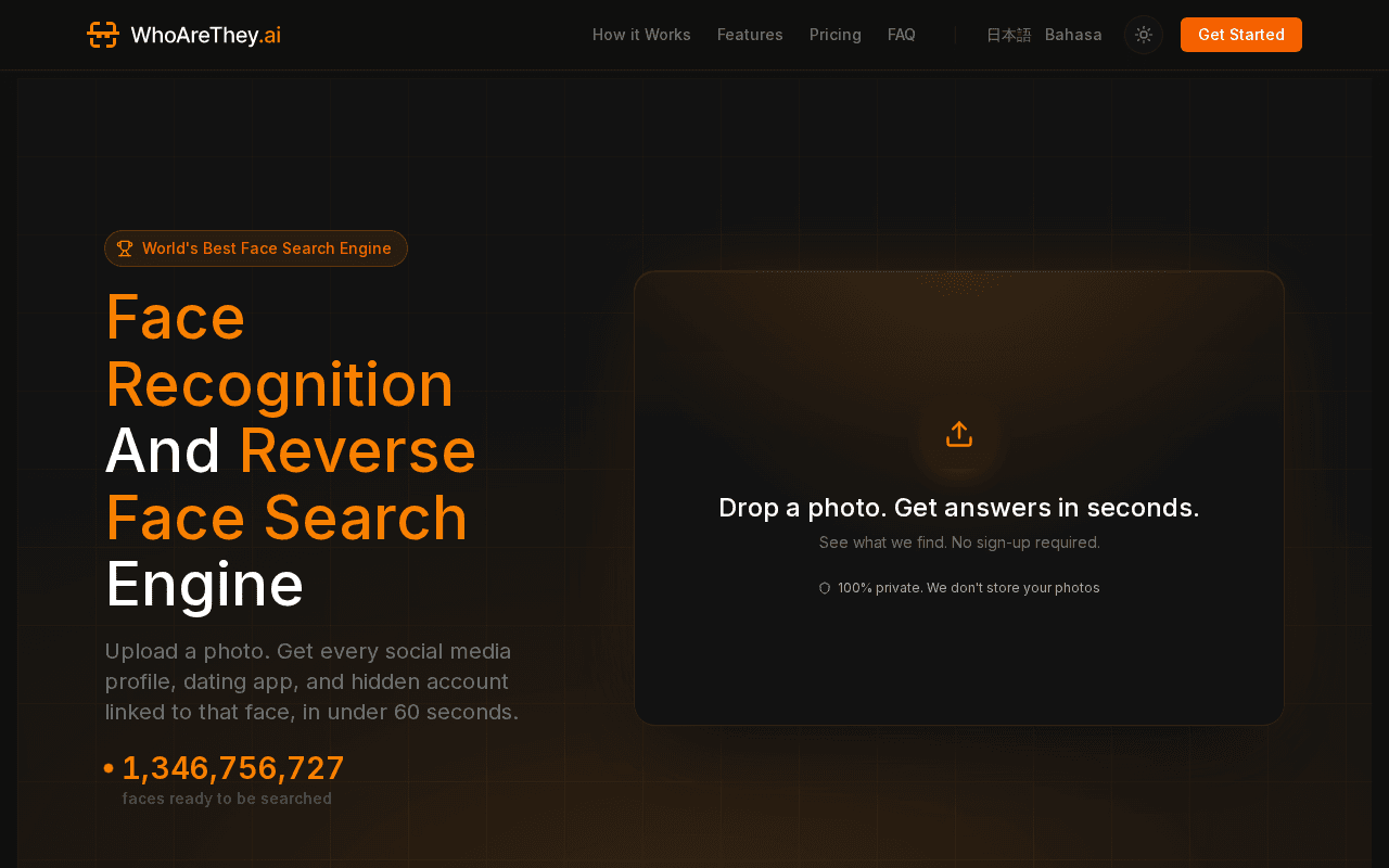 Screenshot of whoarethey.ai