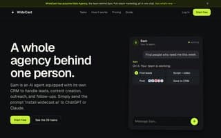 Screenshot of widecast.ai