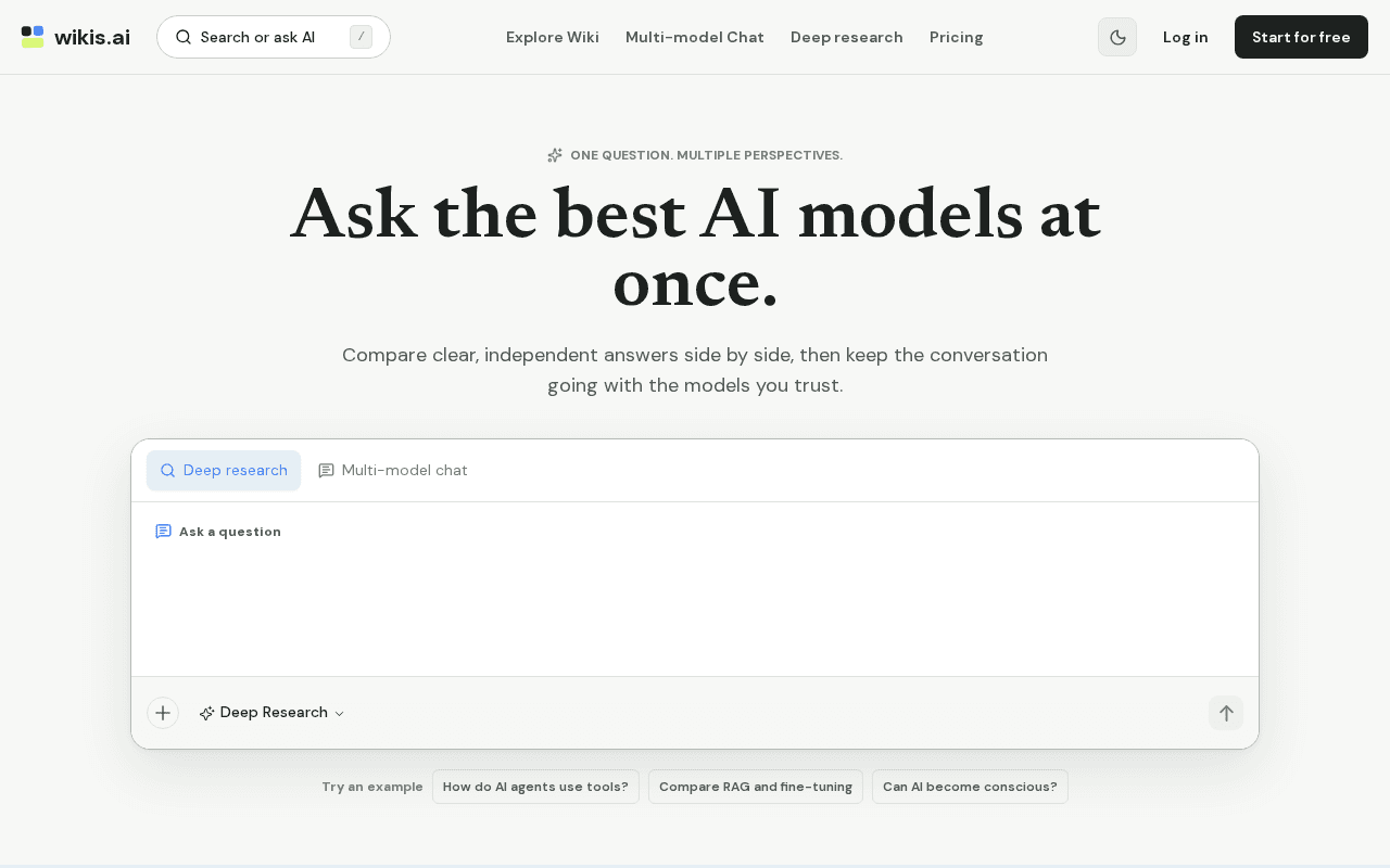Screenshot of wikis.ai