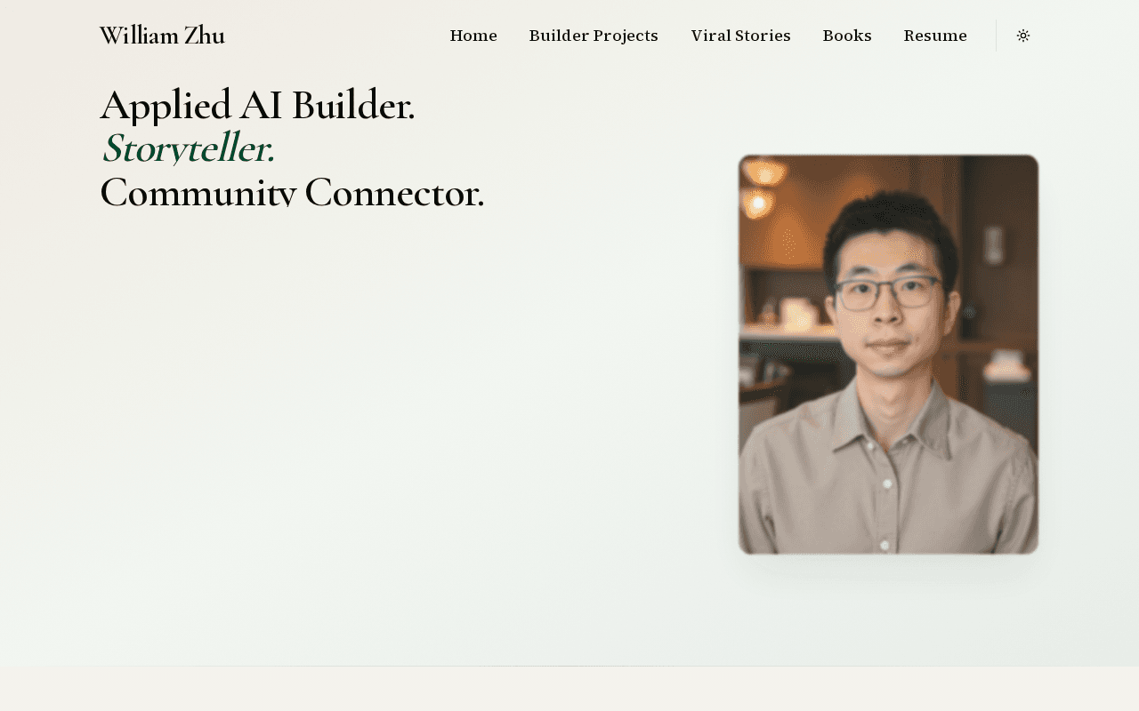 Screenshot of williamzhu.ai