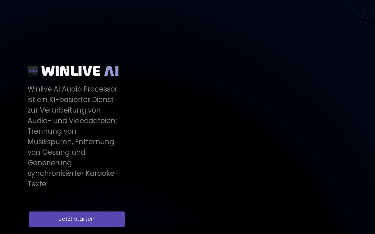 Screenshot of winlive.ai
